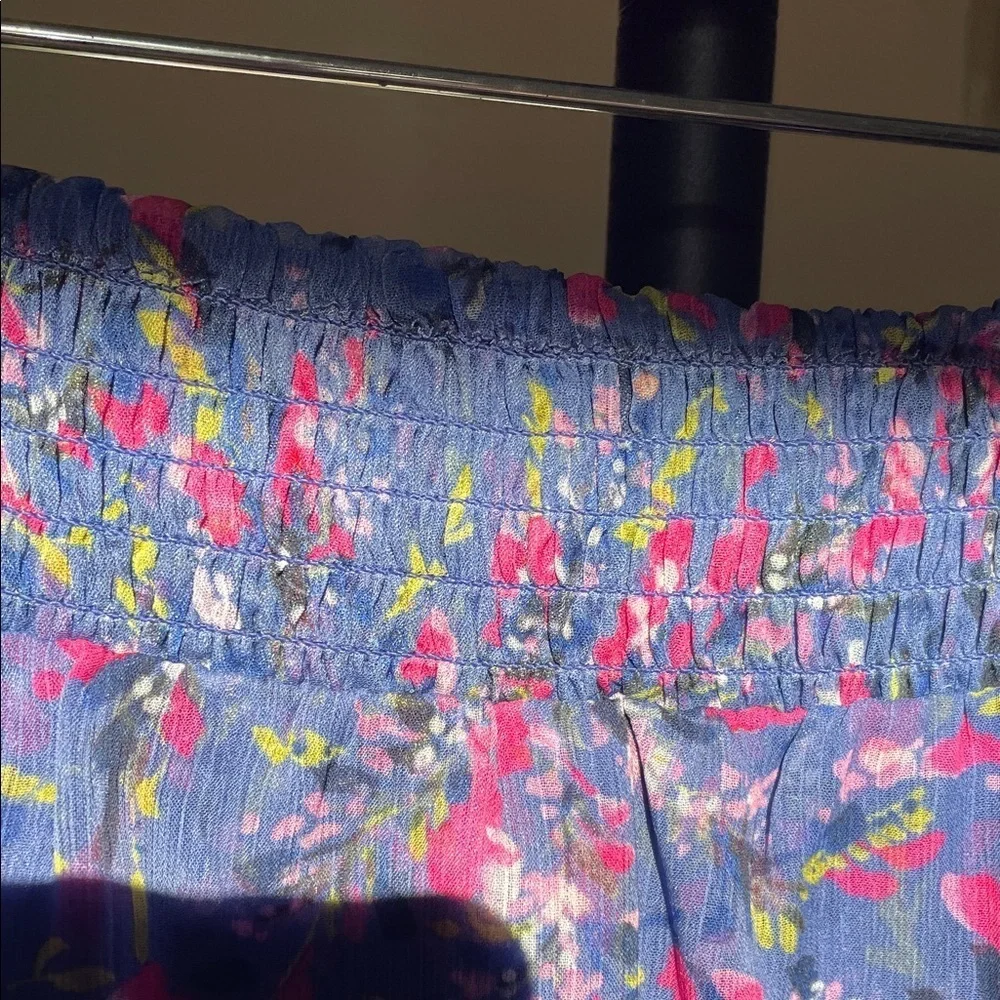 French Connection Purple and Pink Floral Mini Skirt
